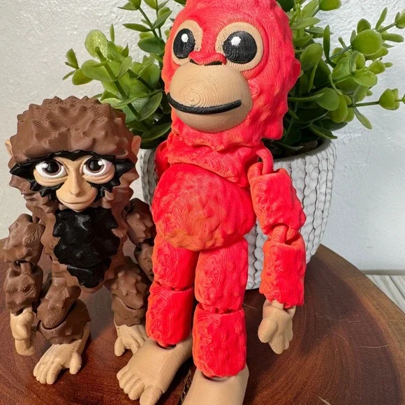 Punch The Monkey & His Orangutan Plush Fidget Toy 3D Printed - Picture 4 of 9